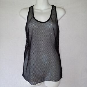 Black Mesh Tank Top